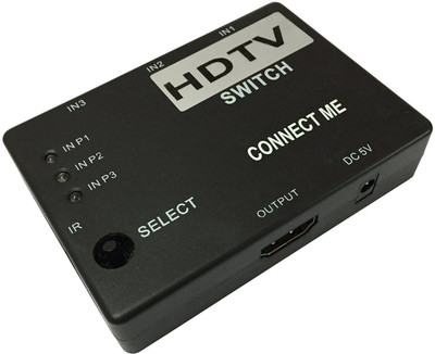 

Tapawire 3 Port Mini 1080p HDMI Switcher Media Streaming Device(Black)