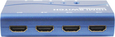 

MX HDMI SWITCHER 3 PORT 3 X 1 (3 INPUT TO 1 OUTPUT) FULL HD 1080P Media Streaming Device(Blue)