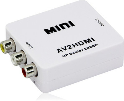 

Microware Mini AV2HDMI Composite RCA CVBS AV to HDMI Converter Adapter DVD 720P 1080P Media Streaming Device(White)