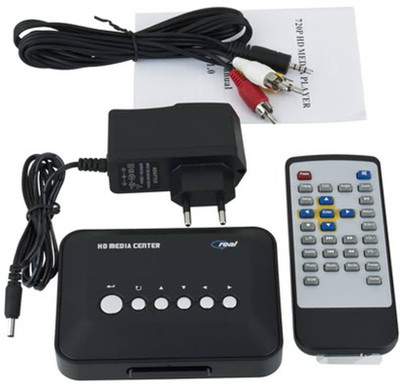 

Axcess 720P HD Media Center RM/RMVB/AVI/MPEG Multi Media Video Player with AV YPbPr USB SD/MMC Port Remote Control Media Streaming Device(Black)