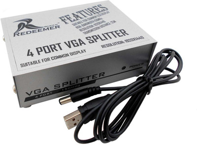 

Redeemer 4 PORT VGA SPLITTER Media Streaming Device(SILVER)
