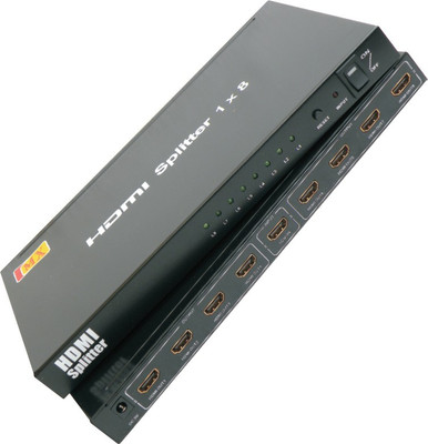 

MX HDMI SPILITTER 1 x 8 (HDMI 1 INPUT TO 8 OUTPUTS) w/ 1080p Support (V2.0) Media Streaming Device(Black)