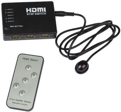 

Microware HDMI Switch Splitter Hub Multi iR Remote For HD 5 Port 1080P Media Streaming Device(Black)