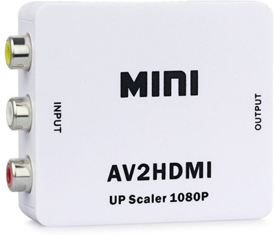

KARP Mini AV (CVBS 3 RCA) to HDMI Composite Video Converter Adapter-White Media Streaming Device(White)