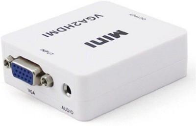 

Generix Best VGA 2 HDMI mini Converter Media Streaming Device(White)