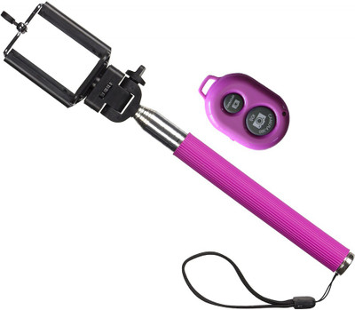 

Gold Dust Bluetooth Selfie Stick(Pink, Remote Included)