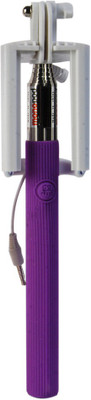Roiex Cable Selfie Stick(Purple, White)