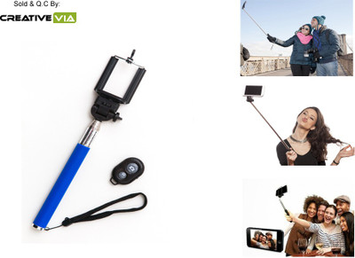 

Creative Via Bluetooth Selfie Stick(Blue, Remote Included)