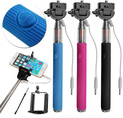 

Saimani Store Cable Selfie Stick(Multicolor)