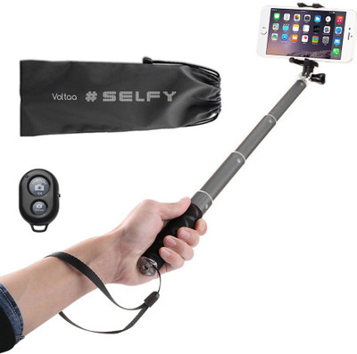 

Voltaa Bluetooth Selfie Stick(Grey, Remote Included)