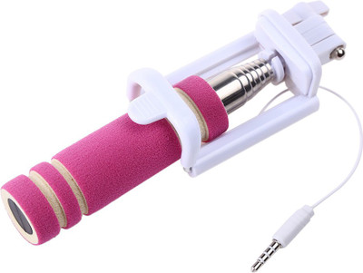 

Flipfort Shopping Mall Cable Selfie Stick(Pink)