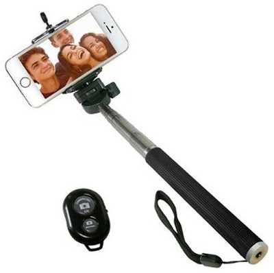 

Peezer Bluetooth Selfie Stick(Black, Remote Included)