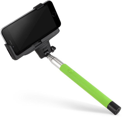 

Spider Designs Bluetooth Selfie Stick(Green, Remote Included)