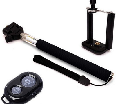 

Link+ Bluetooth Selfie Stick(Black, Black, Remote Included)