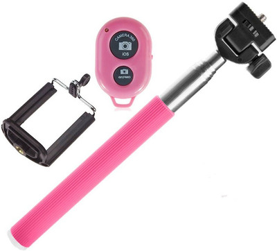 24% OFF on Novo Style Bluetooth Selfie Stick(Pink, Remote Included