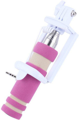 Samons Cable Selfie Stick(Pink) Flipkart