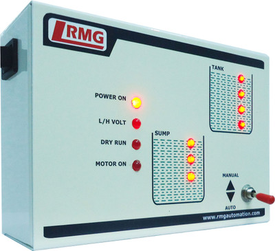 

Rmg Fully Automatic Water Level Controller with Indicator for Motor Pump Operated by Starter upto 1.5 HP - Tank & Sump Wired Sensor Security System