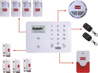 

D3D D9_4PIR MOTION SENSOR_4DOOR SENSOR_1FIRE SENSOR Wireless Sensor Security System
