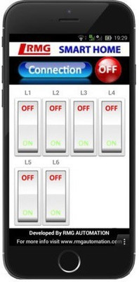 

RMG Android Wireless Remote Switching System For 6 Ac Appliances Wireless Sensor Security System