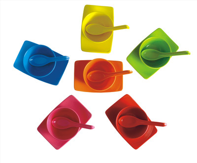 

RECON Soup Set - 6pc (2005) Bowl Spoon Tray Serving Set(Pack of 18)