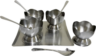 

Dynore Bowl Spoon Tray Serving Set(Pack of 9)