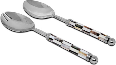 

State of the Art Grey Mother Of Pearl Bowl Spoon Serving Set(Pack of 1)