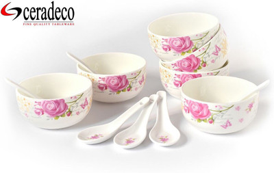 

Ceradeco Bowl Spoon Serving Set(Pack of 6)