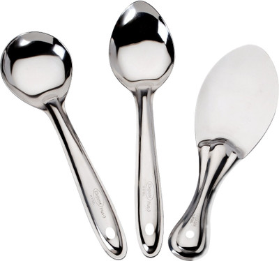 

Elegante Oval, Pan, Rice Bowl Spoon Plate Ladle Serving Set(Pack of 3)