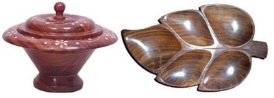 

Onlineshoppee Pack of 2 Bowl Tray Serving Set(Pack of 2)