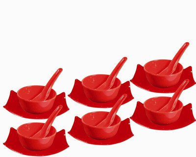 

Color Home Bowl Spoon Tray Serving Set(Pack of 18)