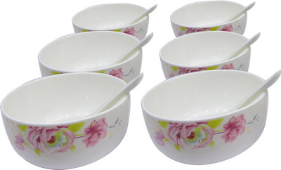 Blue Birds Bowl Spoon Serving Set(Pack of 12)