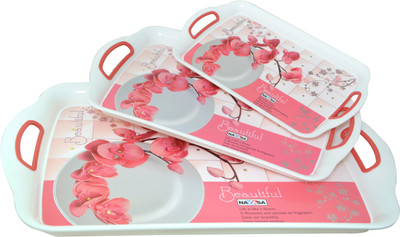 NAYASA ruby tray Tray Serving Set(Pack of 3)