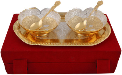 

hand-e-Crafts Bowl Tray Serving Set(Pack of 5)