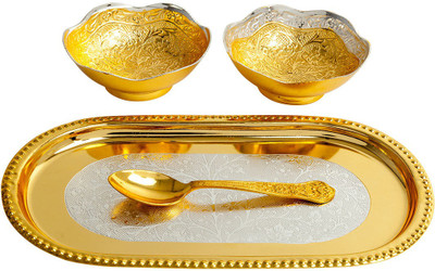 

Elite Handicrafts EHGSPB0005 Bowl Spoon Tray Serving Set(Pack of 5)