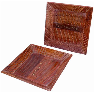 

Craftatoz Bowl Tray Serving Set(Pack of 2)