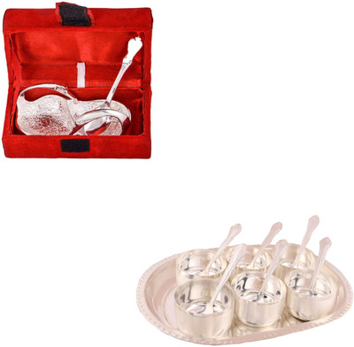 

G S Museum Mini Duck Tray with Spoon and Premium 6 Bowl Set with Oval Tray Bowl Spoon Tray Serving Set