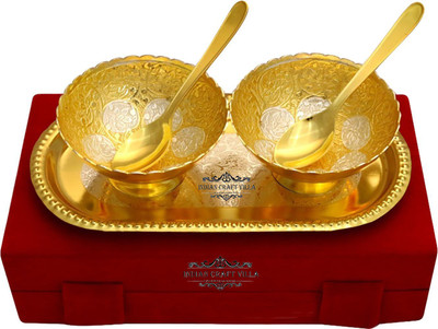 

Indian Craft Villa ICV-CP-104 Bowl Spoon Tray Serving Set(Pack of 5)