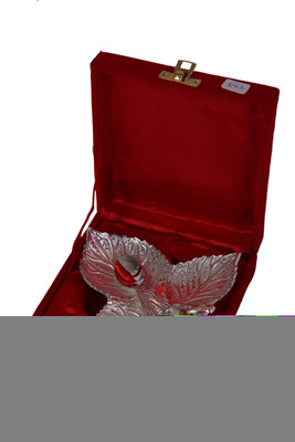 

JT International German Silver Bowl Tray Serving Set(Pack of 2)