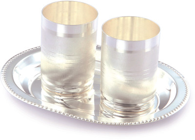 10% OFF on Ojas New Disco Glass, Tray Serving Set(Pack of 3)