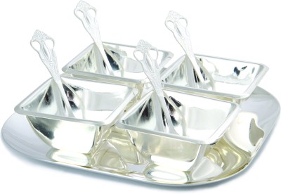 Ojas Tray, Spoon, Bowl Serving Set(Pack of 9)