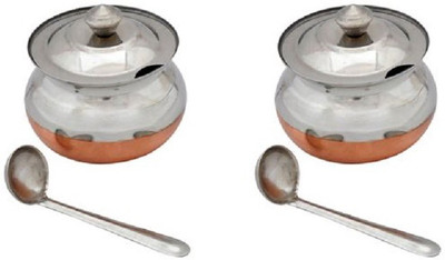 

Beaut Ghee Pot Bowl Spoon Serving Set(Pack of 6)