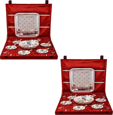 

G S Museum Pudding Set 2 Sets Bowl Spoon Tray Serving Set(Pack of 30)