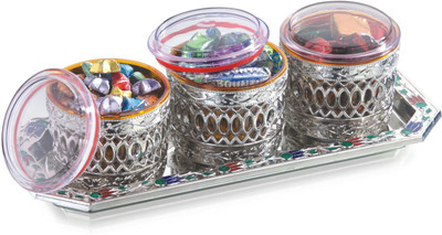 

Sukhson India Bowl Tray Serving Set(Pack of 4)