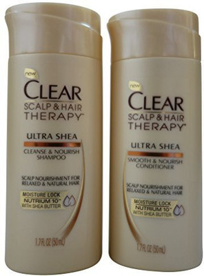 

Clear Scalp & Hair Travel Size Ultra Shea Shampoo & Conditioner,1.7 Fl. Oz Each (4 Pack) Total of 8 BOTTLES(50.15 ml)