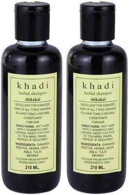 

Khadi Herbal Herbal Shikakai Shampoo Pack of 2(420 ml)