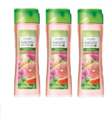 

Oriflame Nature Secrets Shampoo Anti-Dandruff With Burdock & Grapefruit (Pack Of 3)(1200 ml)
