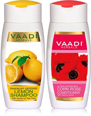 

Vaadi Herbals Dandruff Defense Lemon Shampoo With Corn Rose Conditioner (110 ml x 2)(110 ml)