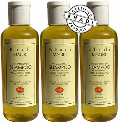 

Khadi Mauri Anti Dandruff Herbal Shampoo - Pack of 3 - Premium Natural(630 ml)