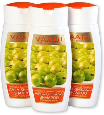 

Vaadi Herbals Amla Shikakai Shampoo-hairfall & Damage Control Pack of 3(110 ml)