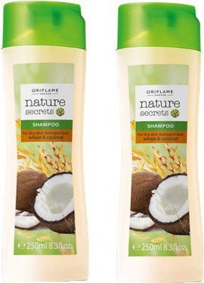 

Oriflame Nature Secrets Shampoo For Dry And Damaged Hair Wheat & Coconut Pack Of 2(500 ml)